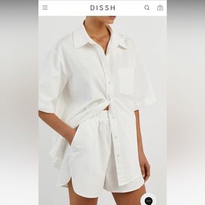NWT | DISSH “Maxie White 100% Cotton Scoop Short”